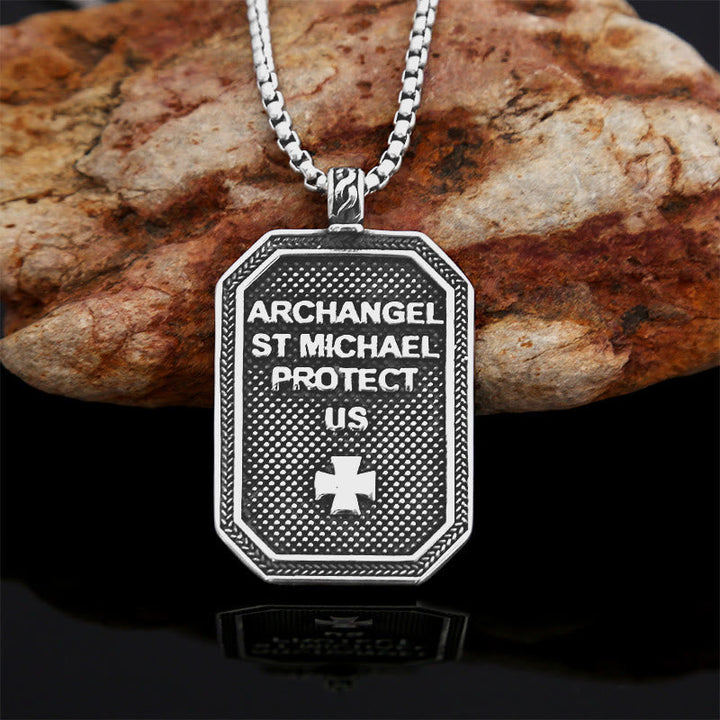FREE Today: Classic Style St. Michael the Archangel Protection Stainless Steel Pendant Necklace