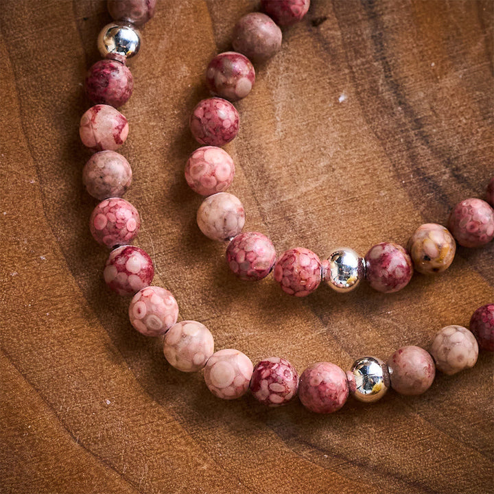 SolaceBeads Maifan Stone Rosary Bracelet: Earthly Devotion with St. Benedict Medal &amp; Cross