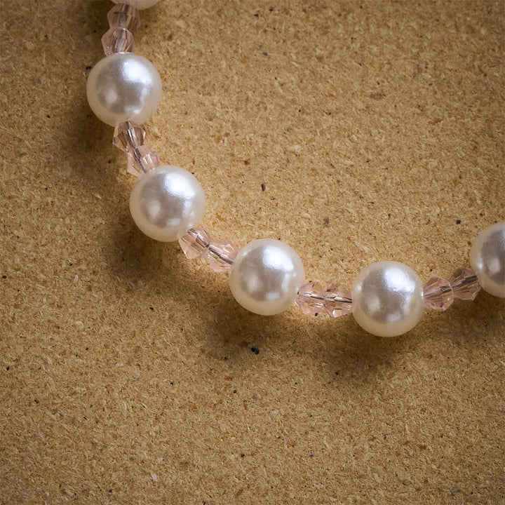 Solacebeads Lustrous Bead Bracelet With Miraculous Medal &amp; Cross: Loom of Grace