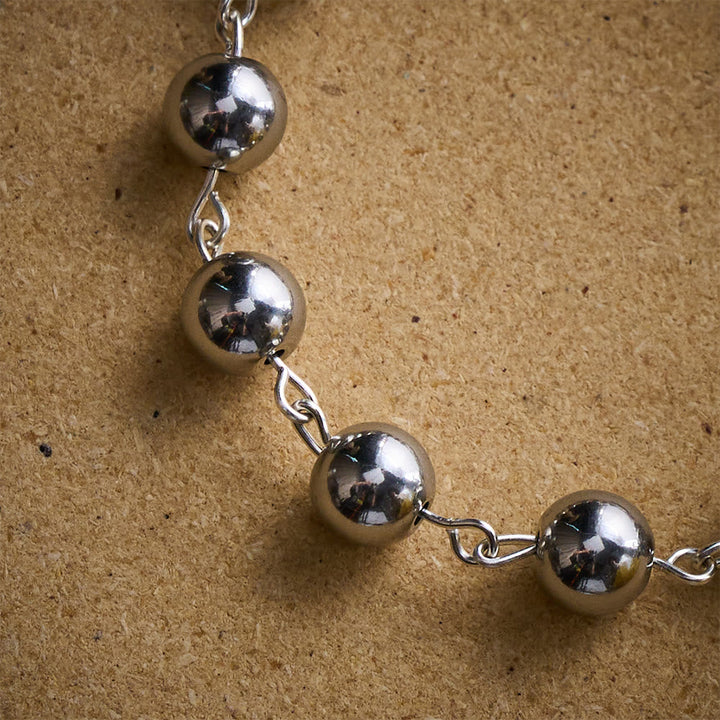 Solacebeads Steel Tone Alloy Bracelet With Miraculous Medal &amp; Cross: Urban Faith And Strength