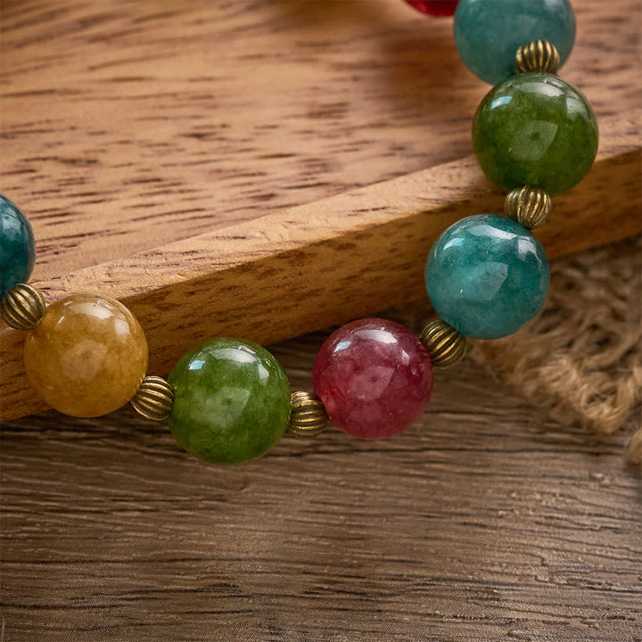 SolaceBeads Tourmaline Rosary Bracelet: Miraculous Medal &amp; Crucifix, Timeless Grace
