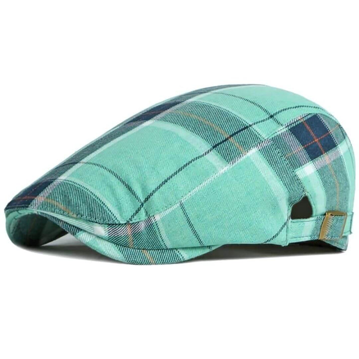 Plaid Cotton Flat Cap | JACKSONVILLE