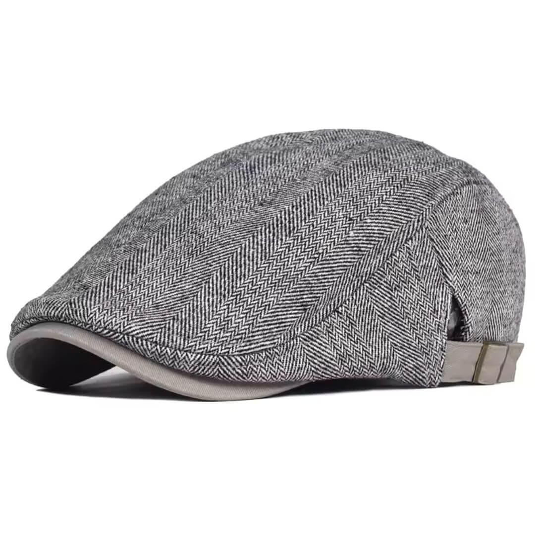 Wool Herringbone Flat Cap | SCOTTSDALE