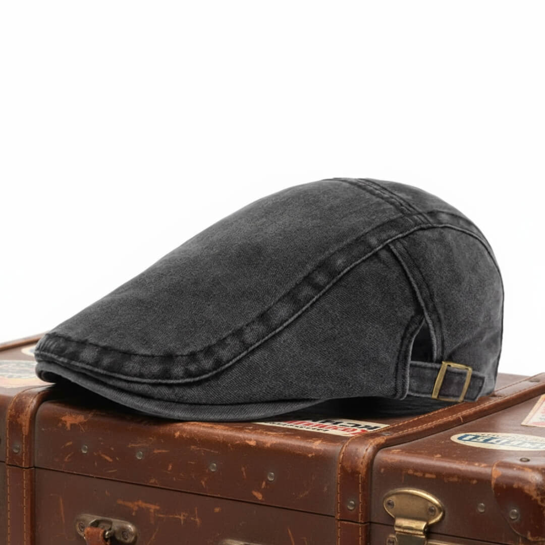 Washed Denim Flat Cap | DALLAS
