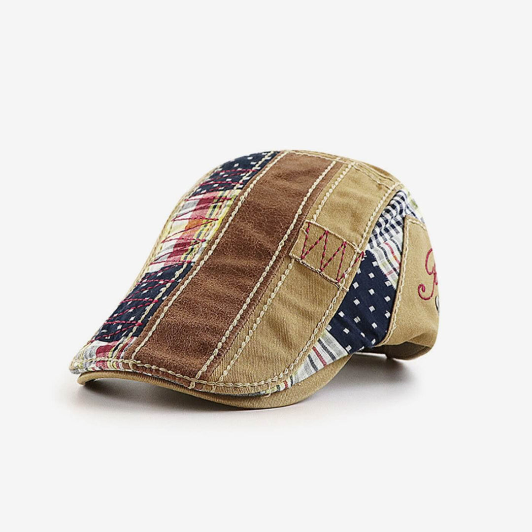 Patchwork Cotton Flat Cap | DELTA