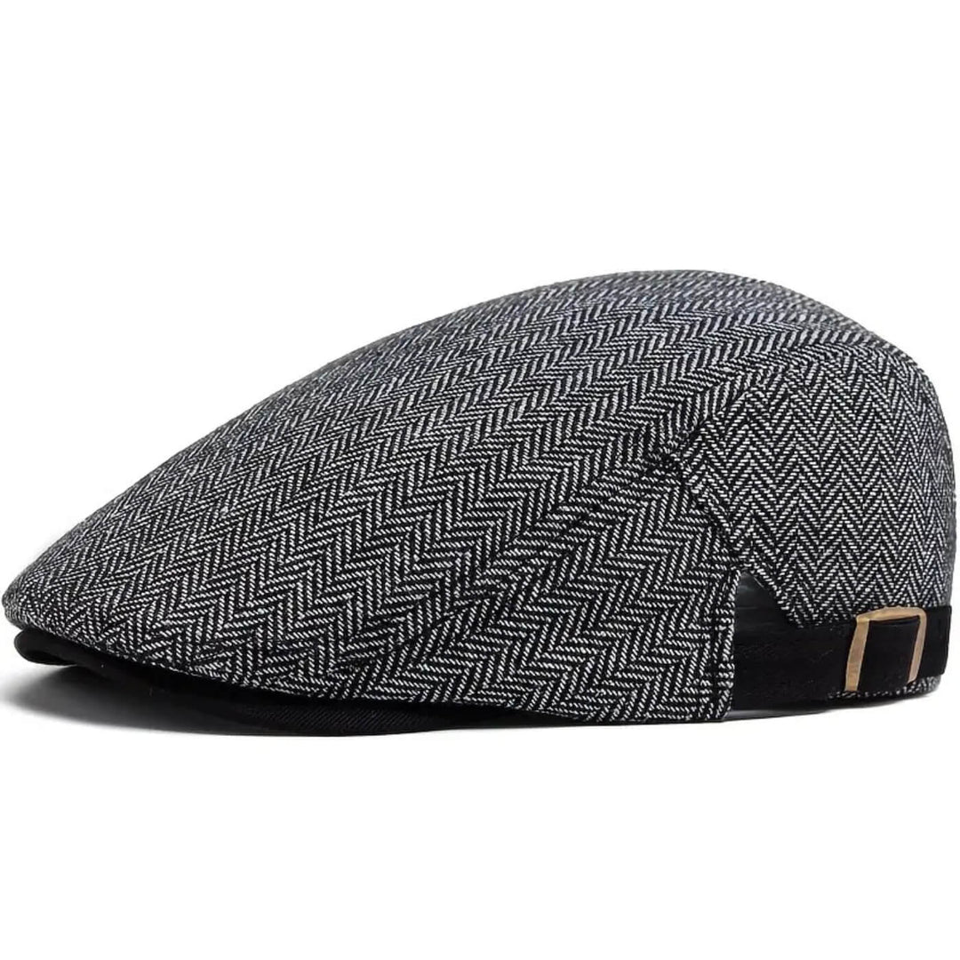 Herringbone Flat Cap | EVANSTON
