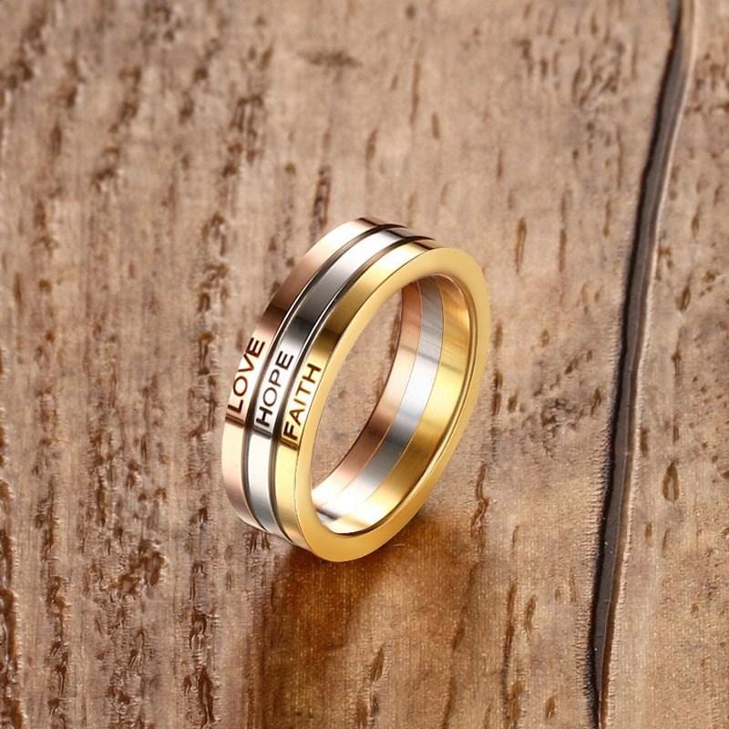 Christian Ring Faith Hope Love