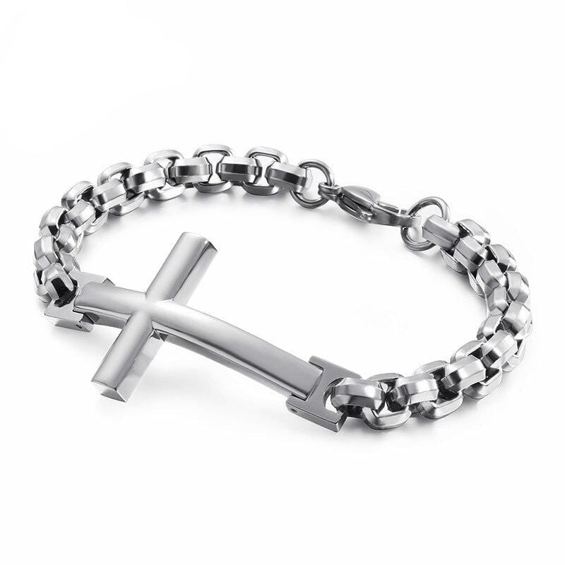Men's Cross Bracelet Man Of Faith