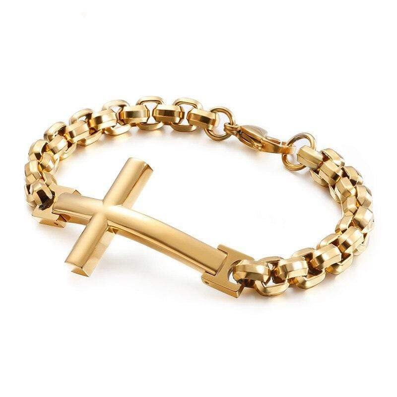 Men's Cross Bracelet Man Of Faith