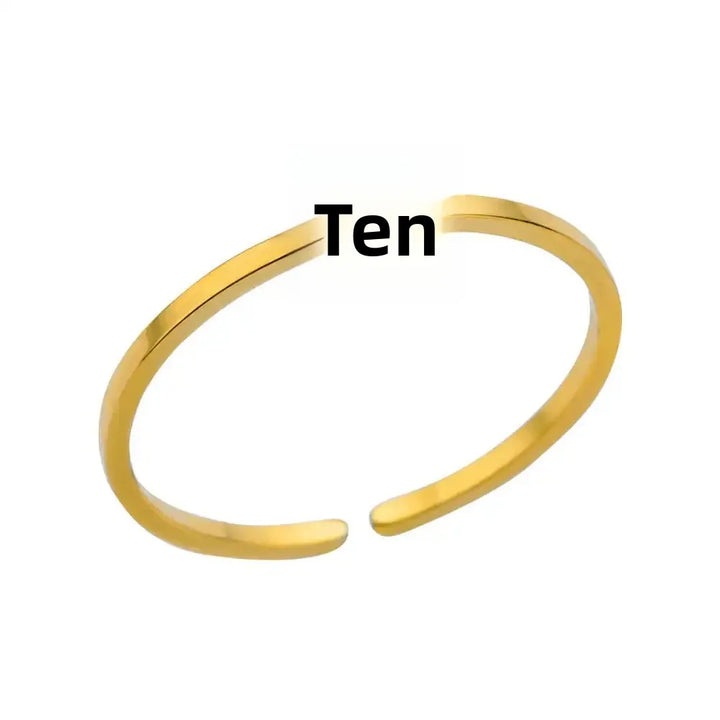 18K Real Gold Plated Cross Open Ring for Women Stainless Steel Waterproof Daily Wear - Nihaojewelry