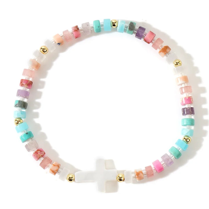 Simple Style Geometric Cross Glass Seed Bead Shell Wholesale Bracelets Drawstring Bracelets - Nihaojewelry