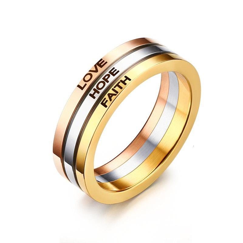 Christian Ring Faith Hope Love