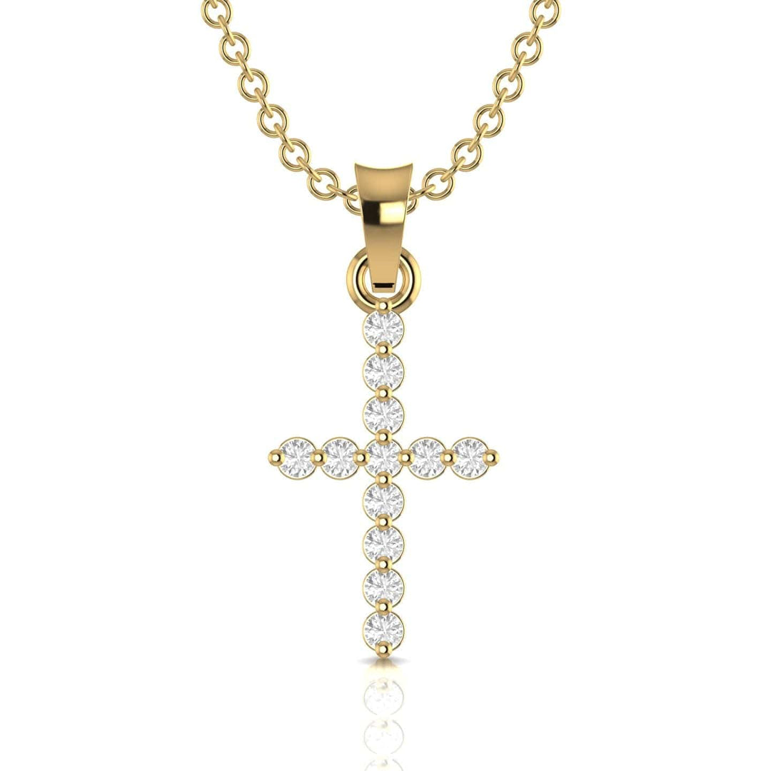 Classic Diamond Cross Necklace