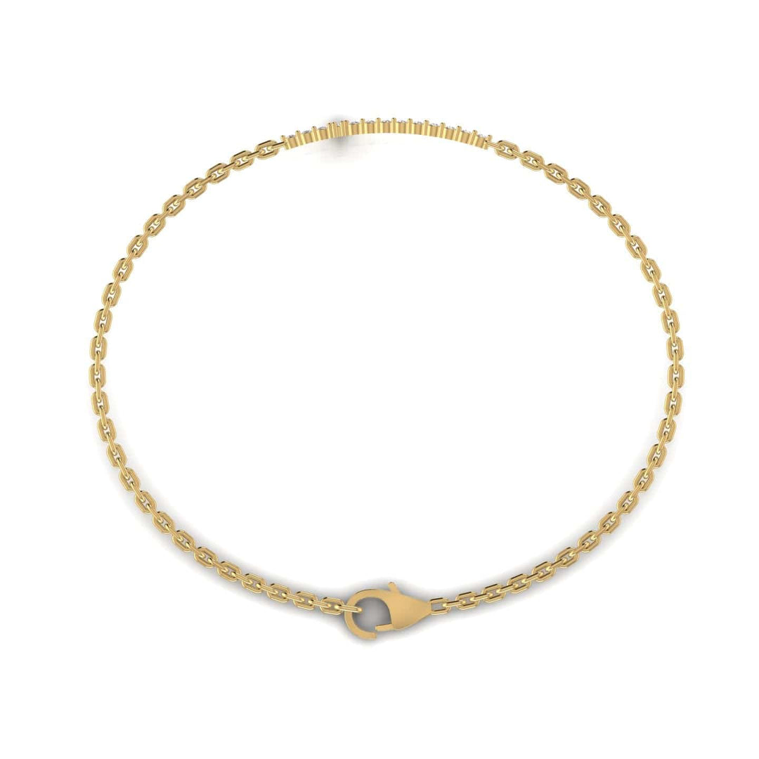 Diamond Cross Chain Bracelet