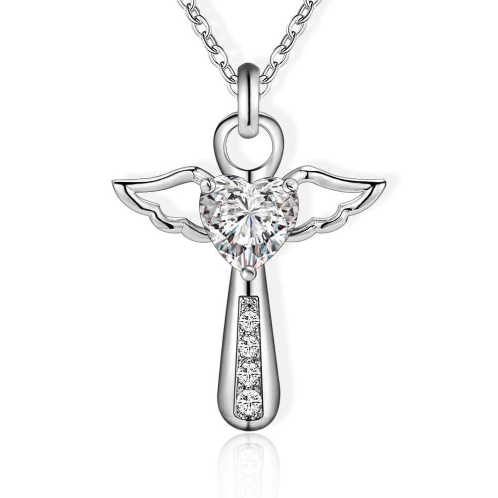 Women's Christian Necklace Angel Wings