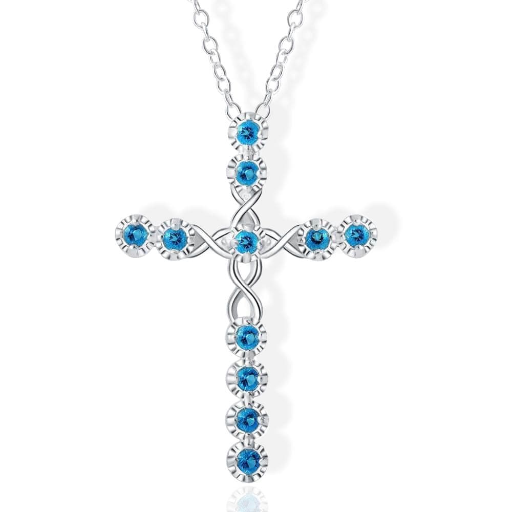 Women's Christian Necklace Blue