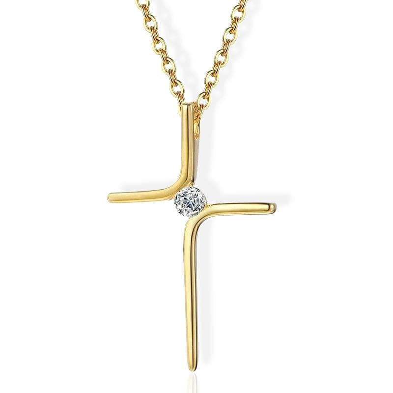Gold Plated Women's Christian Necklace Elegance