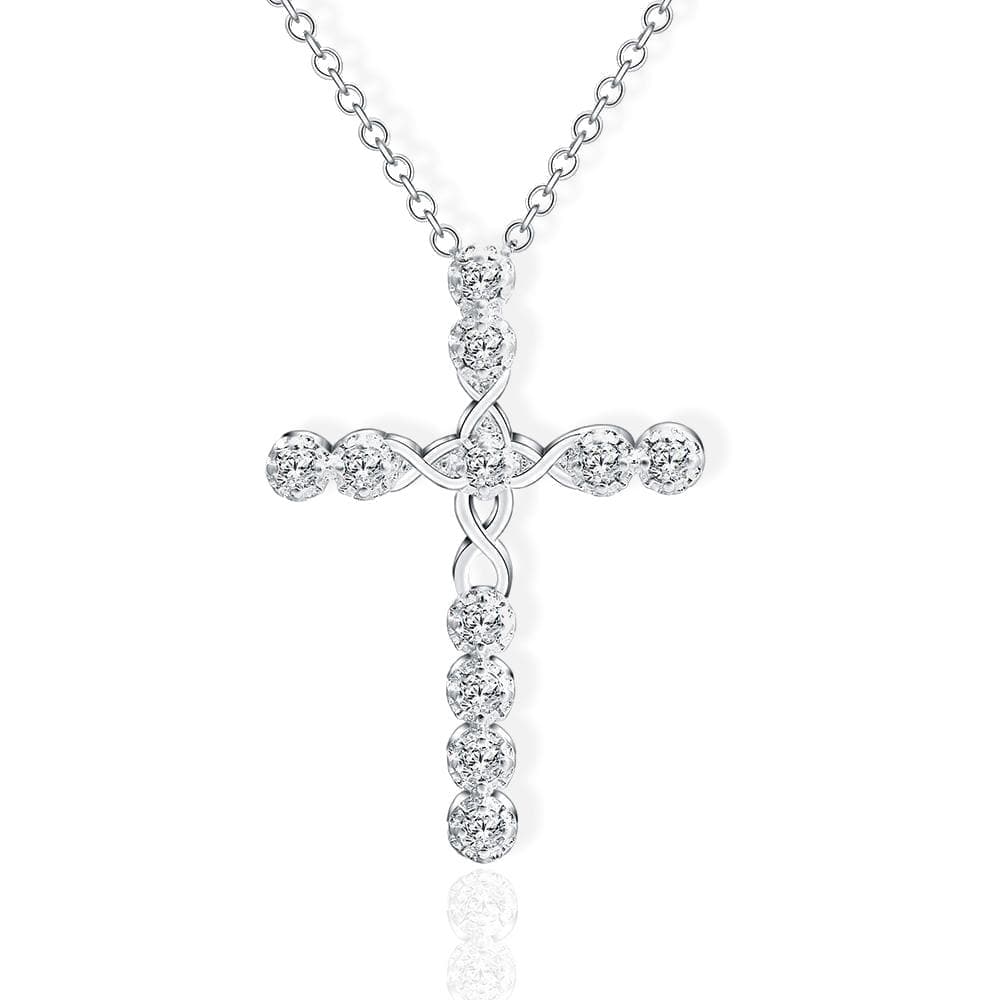 Women's Christian Necklace Diamond Cross