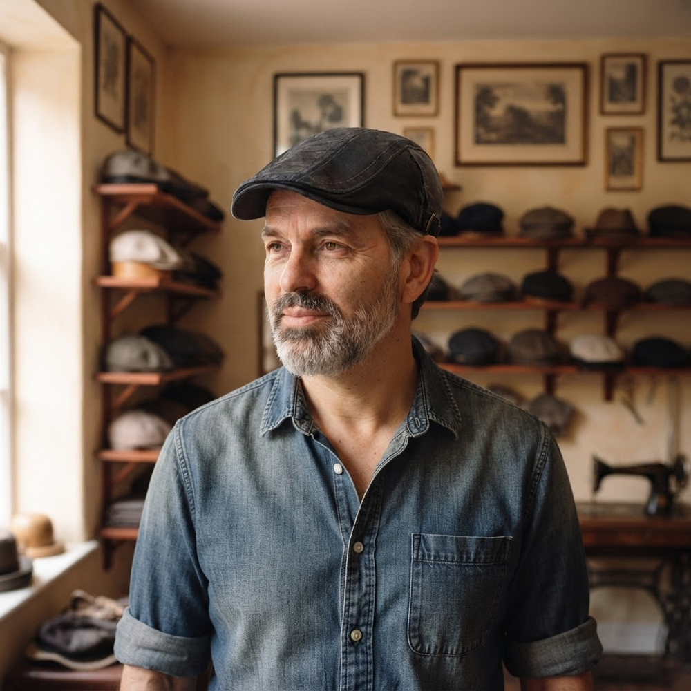 Frank's Caps — colorblock-driving-cap-warren