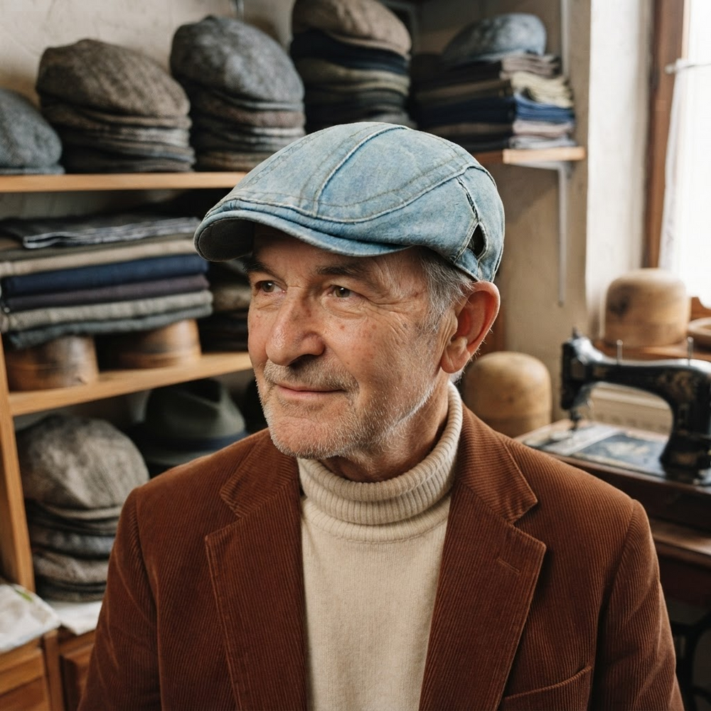Frank's Caps — denim-cotton-cap-burlington