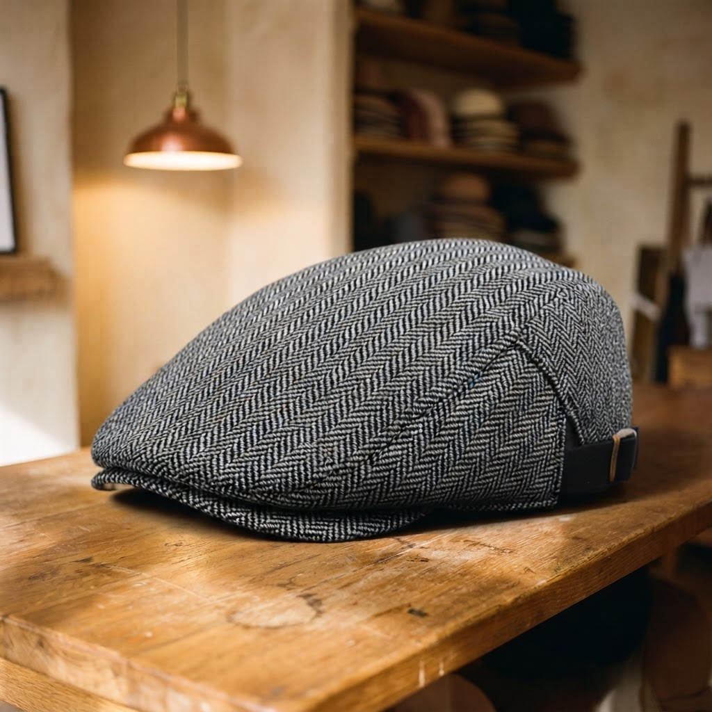 Frank's Caps — herringbone-flat-cap-evanston