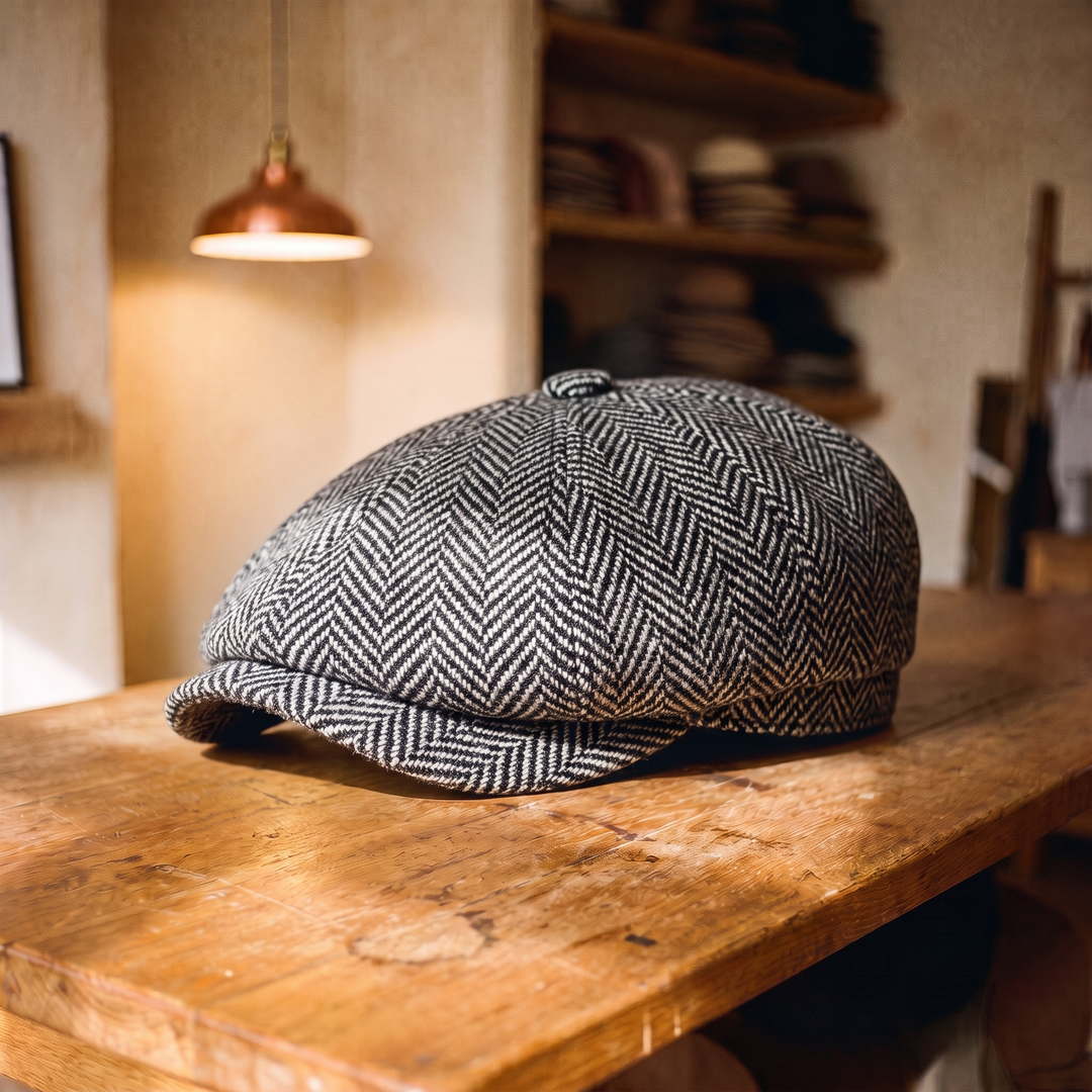 Frank's Caps — herringbone-wool-blend-cap-tucson