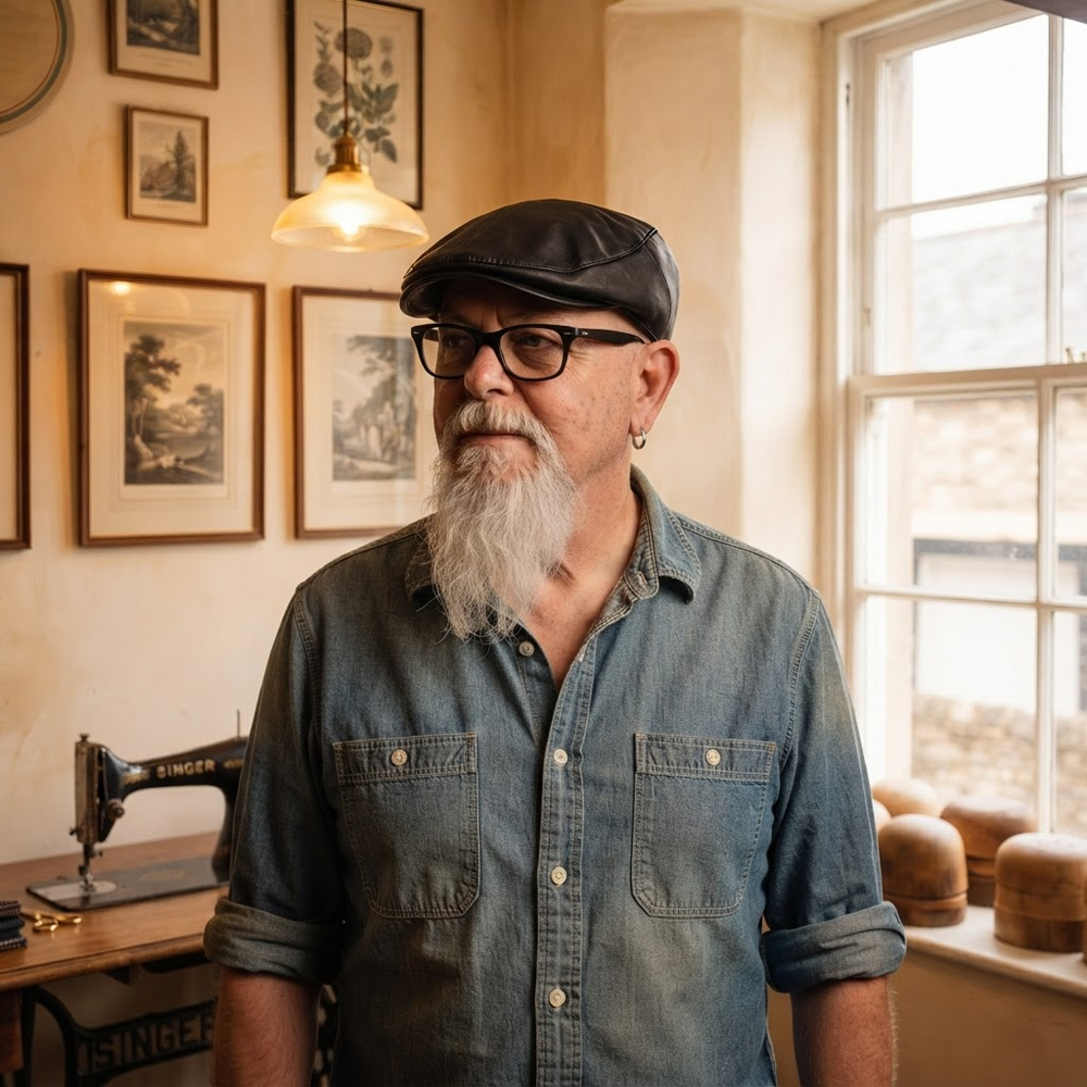 Frank's Caps — leather-flat-cap-paterson
