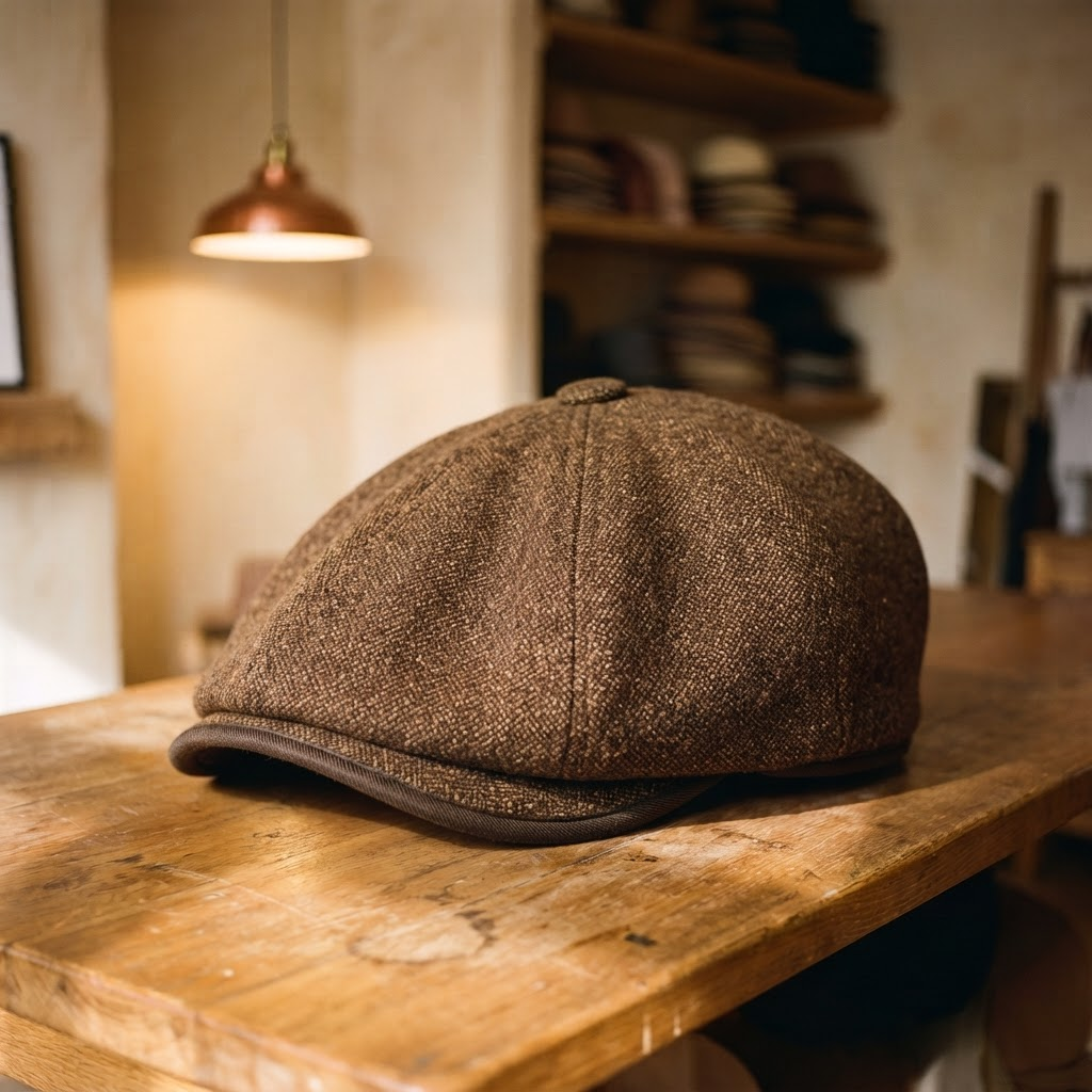 Frank's Caps — linen-cotton-flat-cap-aspen