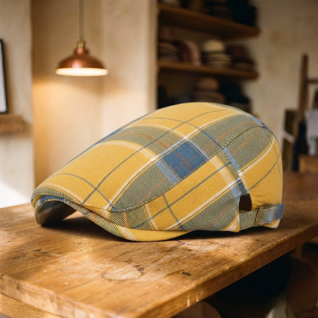 Frank's Caps — plaid-cotton-flat-cap-jacksonville