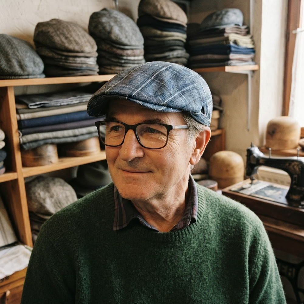 Frank's Caps — plaid-fabric-ivy-cap-richmond