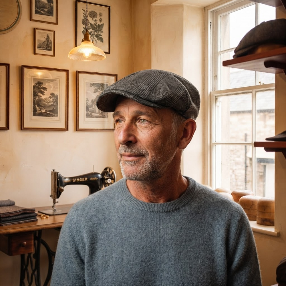 Frank's Caps — plaid-flat-cap-alton