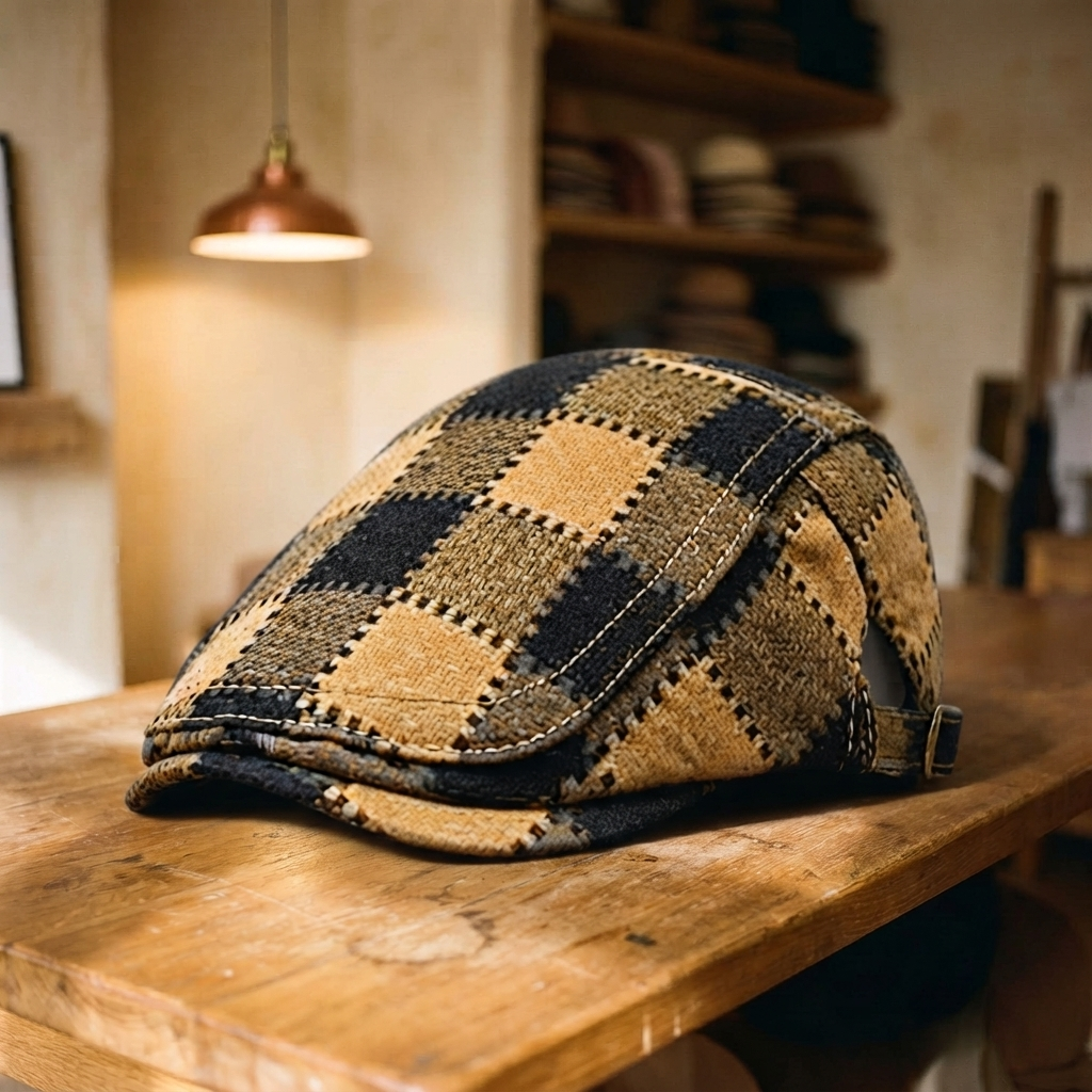 Frank's Caps — plaid-flat-cap-covington