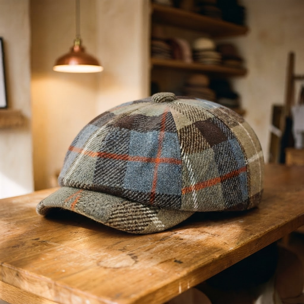 Frank's Caps — plaid-wool-blend-newsboy-cap-toledo