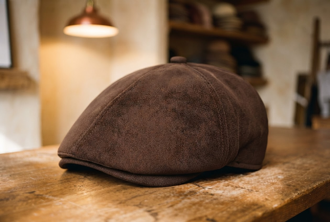 Frank's Caps — suede-newsboy-cap-athens