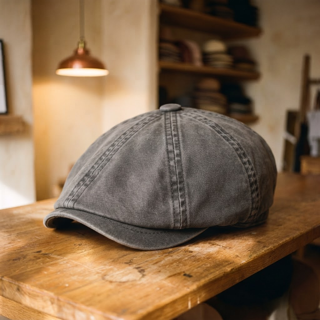 Frank's Caps — washed-cotton-newsboy-cap-malibu