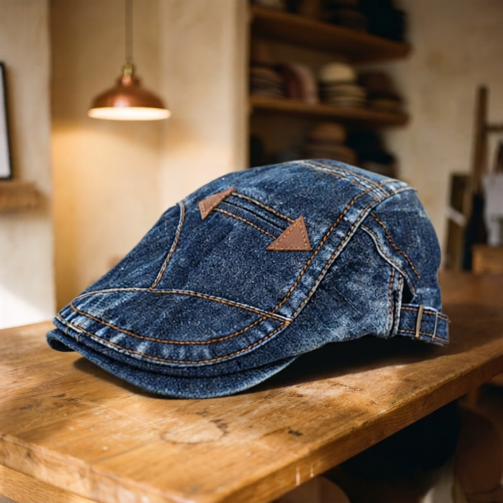 Frank's Caps — washed-denim-cap-bruges
