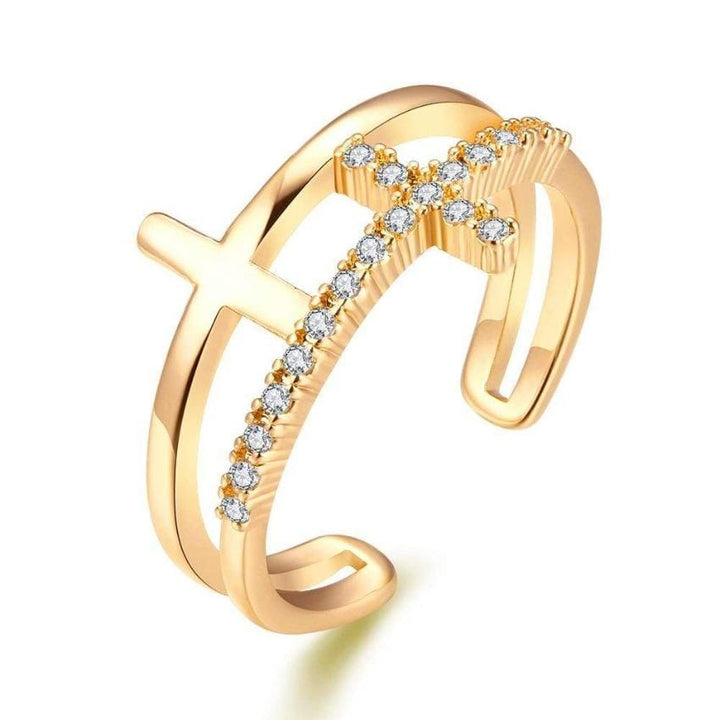 Christian Ring Double Cross