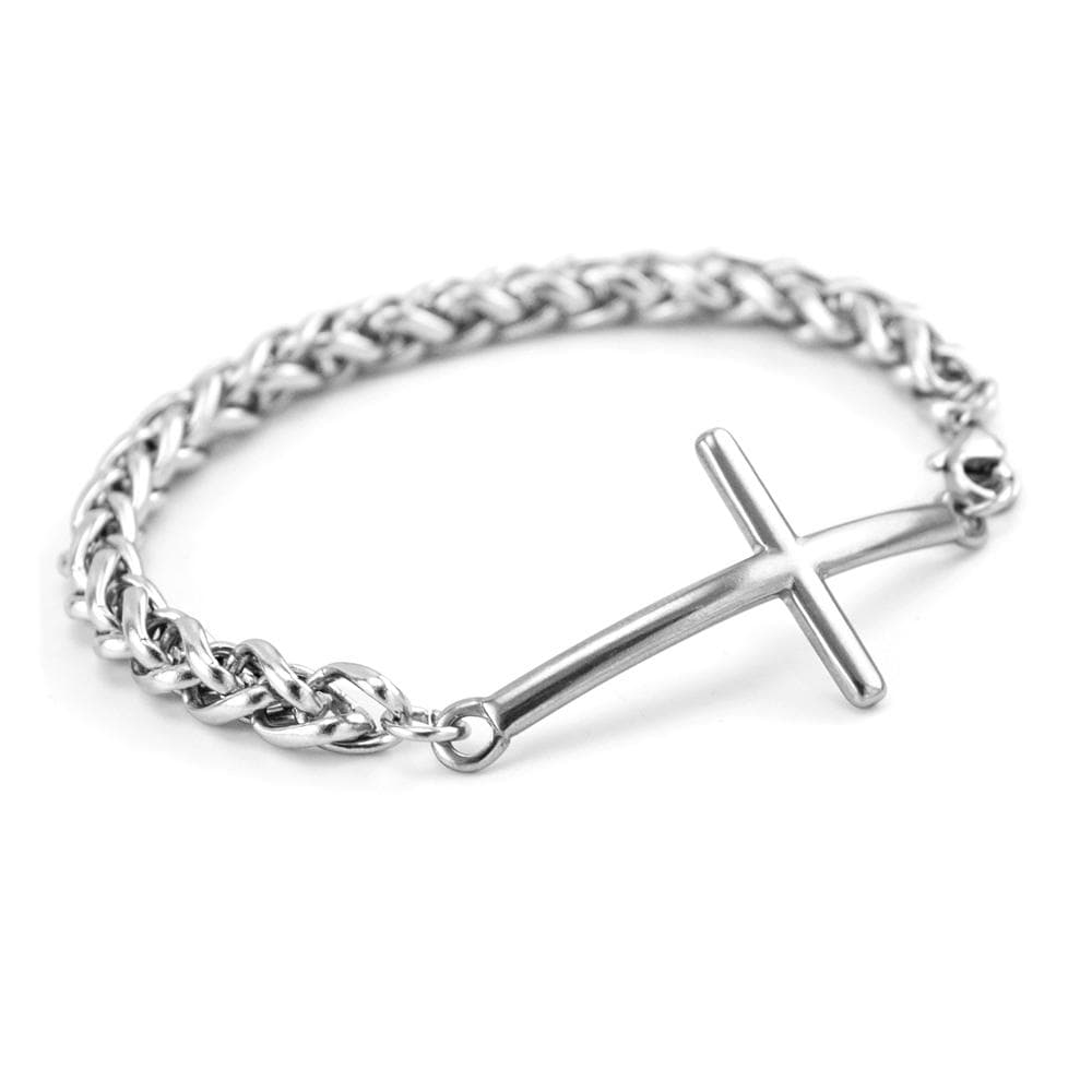 Men's Cross Bracelet Latin Steel Cross