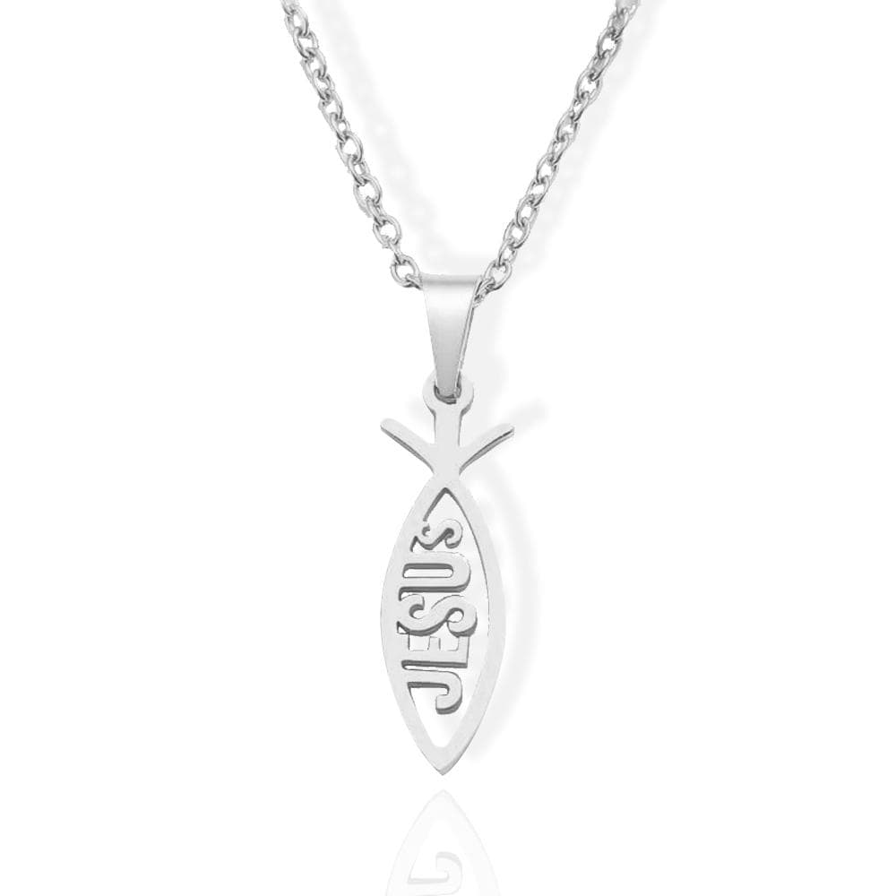 Women's Christian Necklace Jesus Fish