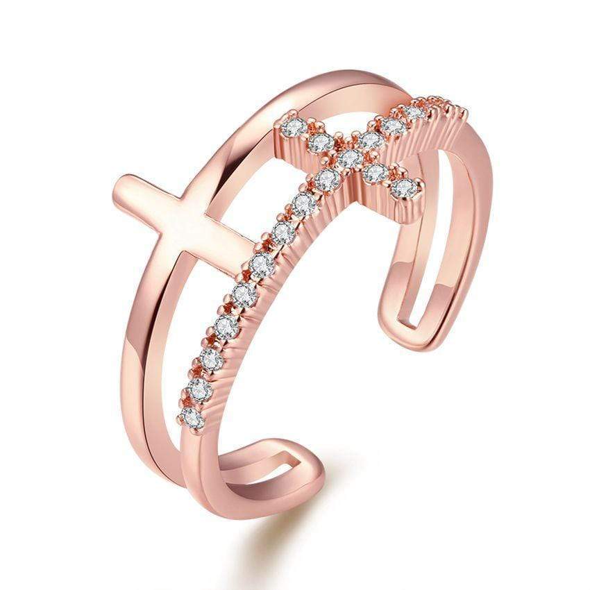 Christian Ring Double Cross