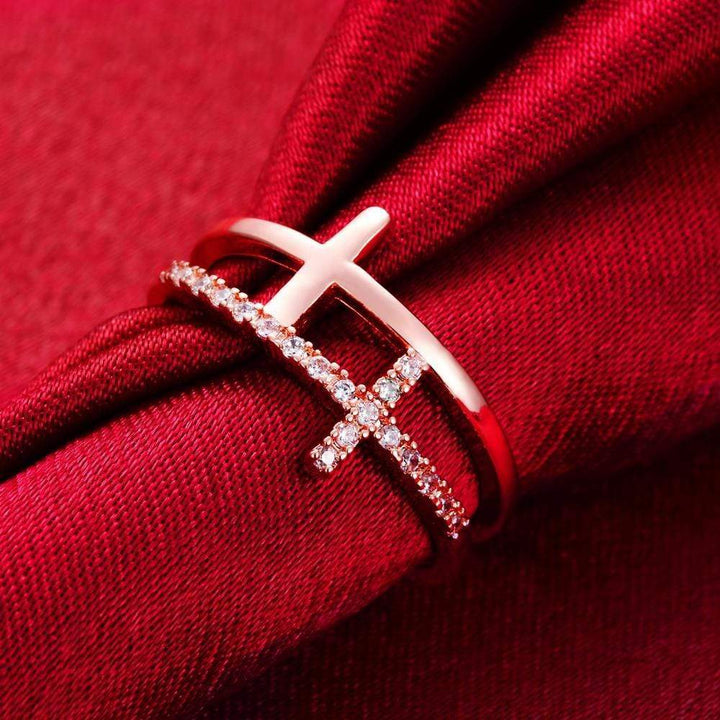 Christian Ring Double Cross