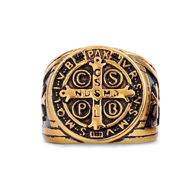 Christian Ring St Benedict Signet Ring