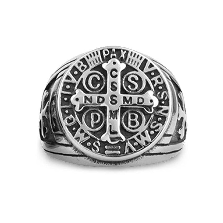 Christian Ring St Benedict Signet Ring