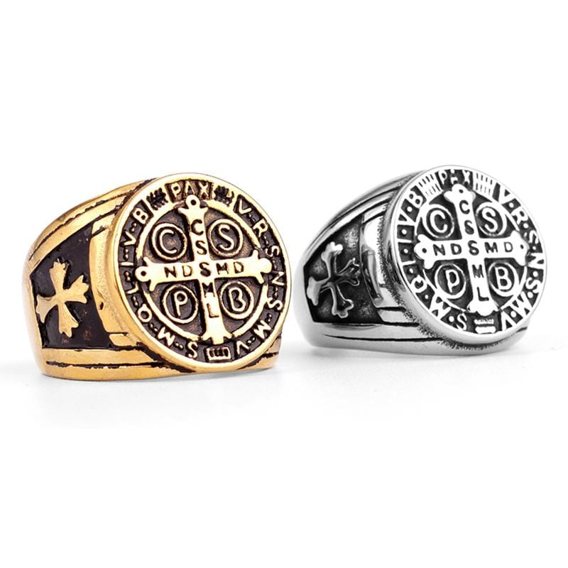 Christian Ring St Benedict Signet Ring